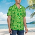 thumbnail image 5 of Kll Men'S Hawaiian Shirt Short Sleeve Button Down Beach Shirts-St Patrick'S Day, 5 of 8