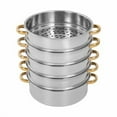 thumbnail image 5 of 11.81*18.5in 5-Tier Steamer Pot Stainless Steel for Steaming Rice Vegetables Meat, 5 of 12