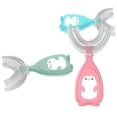 thumbnail image 2 of （Yellow-L）Children Soft U-Shape 360 Thorough Cleansing Toothbrush For Ages 2~12 Years, 2 of 3