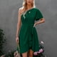 thumbnail image 1 of Vestido De Citas, Vestido De Un Solo Hombro De Manga Corta De Poliéster Suave Para Ir De Compras Ccdes Otros, 1 of 6