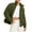 Green, variant on Autumn Winter Women's Solid Color Zip Up Jacket Casual Outerwear for Winter Clothes Women Winter Canvas Jacket Maternity Jacket Women Badge Coats Flare Coats for Women Womens Thicken down Jacket