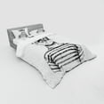 thumbnail image 2 of Ambesonne Black White Bedding Set 4 Pcs, Hipster New Age Cat, Queen, Black White, 2 of 2