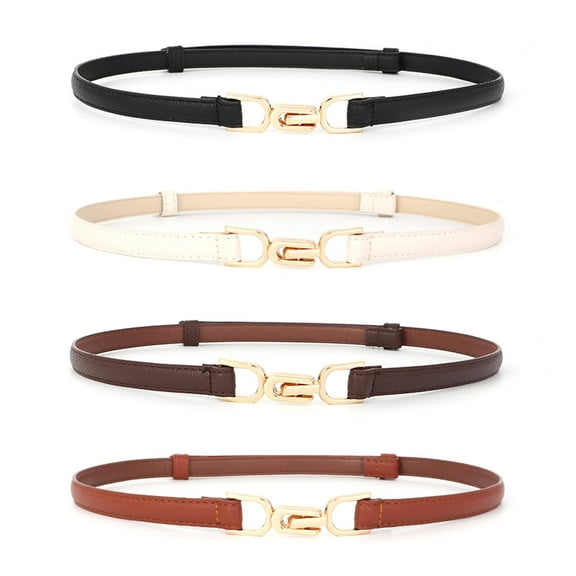 AUQ 4PCS Belt,Minimalist Design Belts for Women,Slimming Waist Belt Western Outfit for Women,Multicolor,35in
