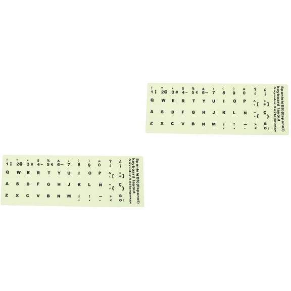 2 Sheets Keyboard Glow Sticker Keyboards Laptop Stickers Computer