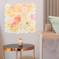 thumbnail image 3 of Fondo de fotografía de pared con flores artificiales de simulación, pared de flores decorativas, 3 of 6