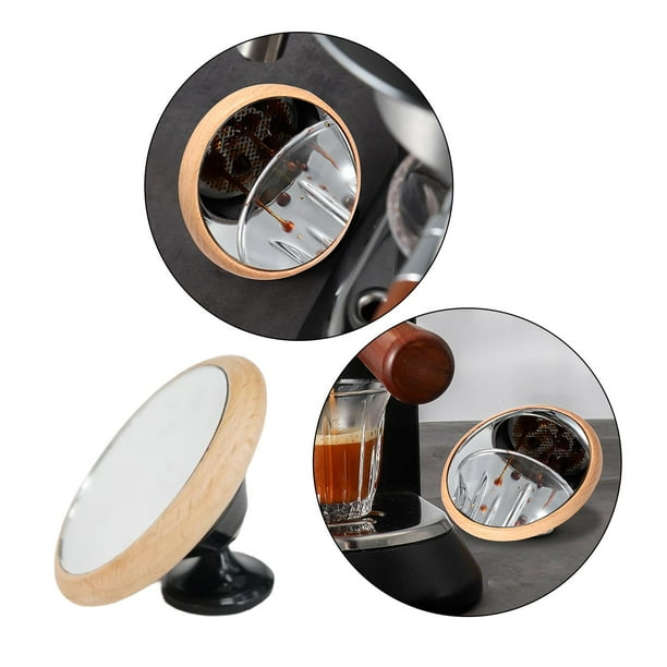 Espresso Lens Reflective Mirror Flow Rate Observation, con imán parte inferior 360 Swivel profesion Simple para Elegante , Negro Negro Baoblaze Lente de la máquina de café