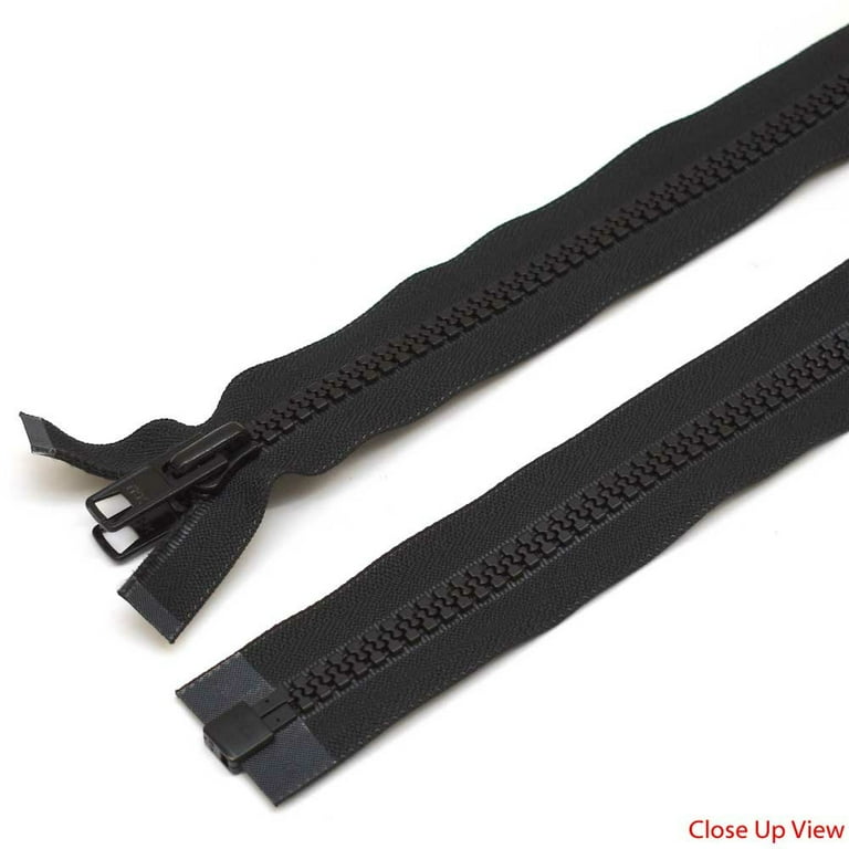 YKK Boat Separating Molded Tooth Zipper | Type 10V Black 72
