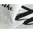 thumbnail image 4 of Ambesonne Just Breathe Quilted Bedspread Set 3 Pcs, Modern Lettering, Queen Size, Black White, 4 of 5