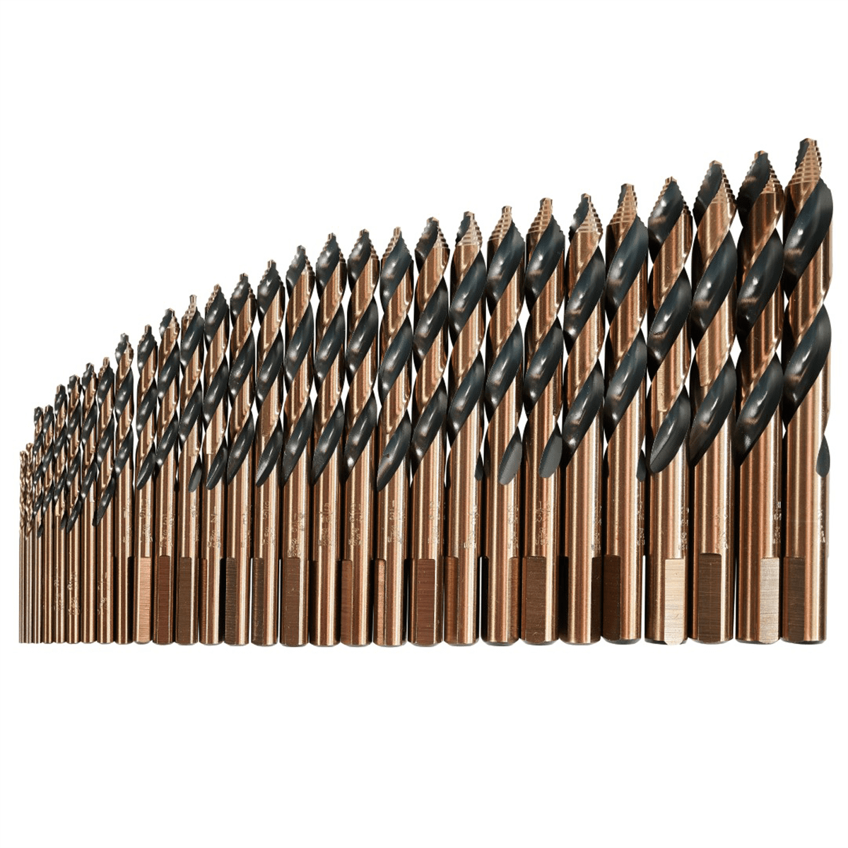 KnKut 29 Piece Mechanics Length Step Point Drill Bit Set 1/16"-1/2" by 64ths