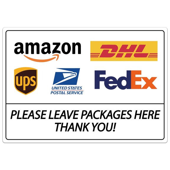 Leave Packages Here Magnetic Delivery Sign