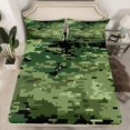 thumbnail image 2 of Homewish Camouflage Camo Boy 4-Piece Full Size Sheets,Abstract Geometric Bed Sheets,Green Brown Orange Camo Lightweight Sheet Sets,Super Cozy Room Decor, 2 of 7