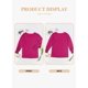 thumbnail image 4 of Blusa Eytino talla grande con cuello cuadrado y manga larga, 2 rosas, 4 of 6