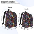 thumbnail image 4 of Daiia Flowers And Birds Vintage Canvas Backpack for Men and Women ,Hiking Backpack,Travel Laptop Bag for School,Large Capacity Backpack, 4 of 8