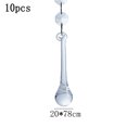 thumbnail image 2 of 10pcs Crystal Raindrop with Octagon Beads Chandelier Prisms Pendants Lamp Curtain Suncatcher Parts, 2 of 5