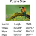 thumbnail image 3 of 1000 PCS Jigsaw Puzzles, 29.5" x 19.7" Artwork Gift for Adults Teens Beautiful Bird Natural Landscape Wooden Puzzle Games, 3 of 6