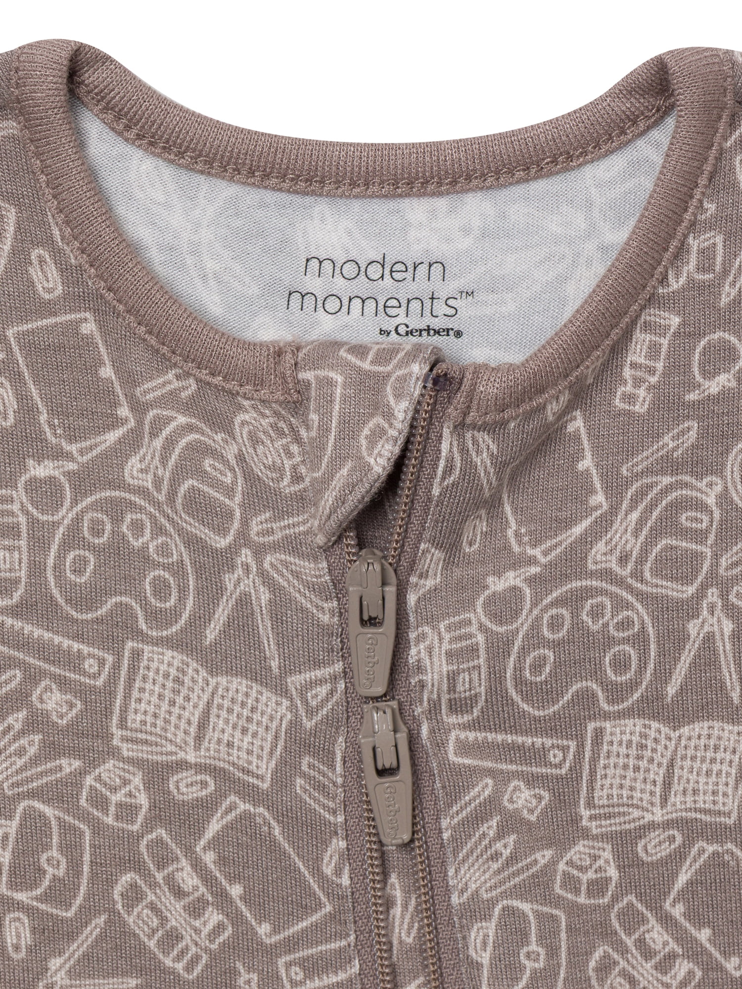 Modern Moments by Gerber Neutral Two-Way Zip Viscose Coverall, 2-Pack, Sizes Newborn - 24 Months