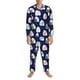 thumbnail image 3 of Balery Mom And Baby Owls Pijama para Hombre de Dos Piezas con Manga Larga, Conjunto de Dormir y Descanso Suave con Bolsillos-Medium, 3 of 7