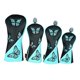 thumbnail image 4 of 4 Uds. Fundas de cabeza para palos de Golf, Protector de eje de Golf, funda protectora para tacos de Golf, cubiertas de cabeza híbridas de Golf resist negro, 4 of 8