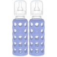 thumbnail image 1 of Botella de Bebé de Vidrio Lifefactory Blueberry con Funda de Silicona, 2 Piezas, 1 of 5