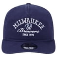 thumbnail image 2 of Men's New Era Navy Milwaukee Brewers Stacked 19TWENTY Adjustable Hat, 2 of 5