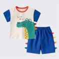 thumbnail image 6 of Toddler Boy Clothing Set Summer Outfits Kids Cotton Short Sleeve Shirt Shorts Toddler Boy Clothes Outfits 2-7 Years, 6 of 6