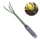 thumbnail image 4 of Herramienta de jardinería, rastrillo agrícola de tres dientes, kit de horquilla de acero, herramienta portátil para tierra suelta, suministros de jardinería para césped (verde), 4 of 7