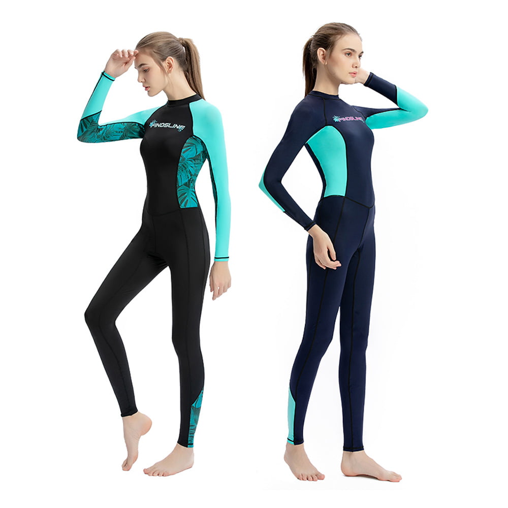 Surf Snorkeling Front Zip Women Swimwear Full Diving Skin Suit Sunsuit Rashguard 
