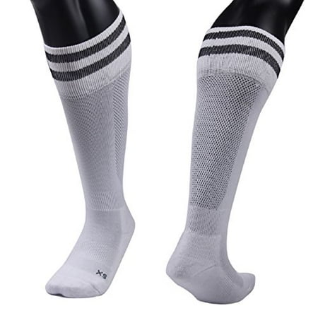 

Lian LifeStyle Unisex Children 1 Pair Knee Length Sports Socks for Baseball/Soccer/Lacrosse M(White)