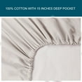 thumbnail image 5 of Unique Bargains 15" Deep Pocket Cotton Solid Fitted Sheet Light Gray Queen, 5 of 8