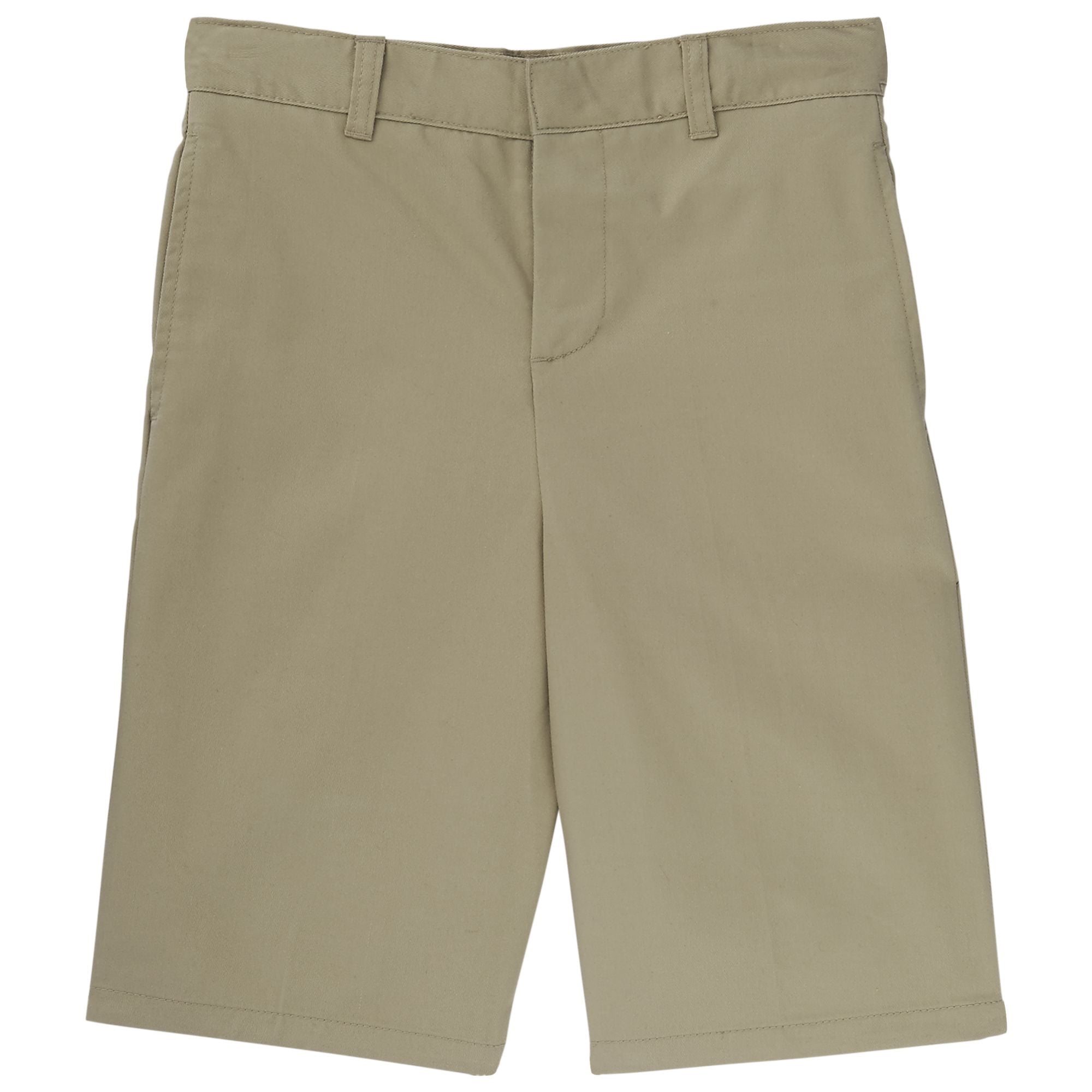 French Toast Big Boys/' Husky Flat Front Twill Shorts with Adjustable Waist