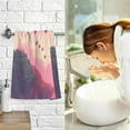 thumbnail image 7 of Yayeee 2 Pack Hand Towels for Bathroom 100% Cotton 16" x 28" Soft Absorbent Kitchen Towel, Pixel Floating Hearts, 7 of 7