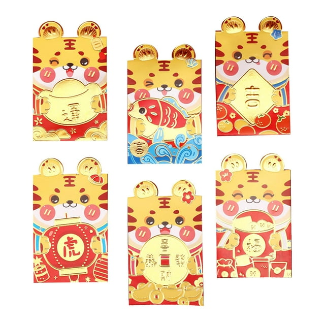 yuksok Enveloppe Rouge Paquet Porte-Bonheur Poche Rouge pour Mariage Nouvel An Festival de Printemps