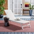 thumbnail image 2 of SAFAVIEH Fionne Outdoor Patio Sun Lounger, Silver/Beige, 2 of 14