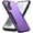 Purple, variant on Phone Case for Samsung Galaxy S21 FE 5G with Tempered Glass Screen Protector Cover and Slim Thin Full Body Protective Cell Accessories S 21 EF S21FE5G UW S21FE 21S G5 6.4 inch Women Men Black