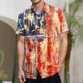 thumbnail image 2 of Eashery Shirts for Mens 4D Digital Printing Men's Casual Button Down Dress Shirt Pink 3XL, 2 of 5