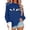 Blue [Halloween Shirts for Women Clearance Sales], variant on WEIWEN Halloween Sweaters for Women Funny Ghost Cats Posing Pet Lovers Crewneck Sweatshirts Dressy Casual Long Sleeve Shirts Womens Fall Fashion Clothing Coffee, S
