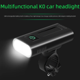 thumbnail image 1 of Luz de bicicleta KO2, luz de bicicleta de montaña, luz de conducción nocturna, luz delantera recargable por USB, 1000 lúmenes, 1 of 5
