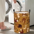 thumbnail image 6 of DouZhe Waterproof Collapsible Large Laundry Baskets, Cartoon Cute Animals Brown Prints Circular Hamper with Handles, 6 of 7