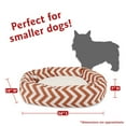 thumbnail image 3 of Majestic Pet Sherpa Chevron Bagel Pet Bed for Dogs, Calming Dog Bed Washable, Small, Burnt Orange, 3 of 5
