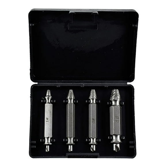Screw Extractor Screw Remover Screw Removal Set Screw Removal Tool Broken Screw Extractor Screw Extractor High Speed Steel Broken Head Loose Thread Removal Tool Set Double Head