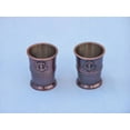 thumbnail image 2 of Handcrafted Decor MC-2114-AC Antique Copper Anchor Shot Glasses with Rosewood Box- 4 in. - Set of 2, 2 of 2