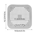 thumbnail image 2 of Drain Hair Catcher Pad,Square Drain Cover,Filter Screen,Silicone Tube Trap Shower With Sucker For Bathroom Kitchen,5.5" Flat Square Rubber Strainer Plug Filter Bathtub Sink Home Drain Protect(Gray), 2 of 8