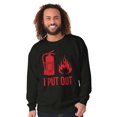 thumbnail image 3 of Put Out Fire Firefighter Fireman Men's Big & Tall Crewneck Sweatshirt Brisco Brands 2X, 3 of 5