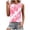 Pink 2, variant on Women's Summer Tank Tops Loose Fit Crew Neck, Casual Sleeveless Shirts Lightweight Printed S-2XL