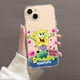thumbnail image 1 of Funda de teléfono de dibujos animados Bob Esponja para iPhone 11 12 Mini 13 14 Pro XS Max X 8 7 6s Plus 5 SE XR carcasa transparente Fivean unisex, 1 of 2