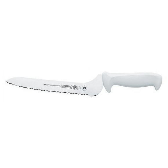 Mundial Offset- Serrated Edge Sandwich Knife, White, 9-Inch