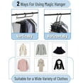 thumbnail image 4 of Space Saving Hangers, Black, 8 Pack, Clothes Organizers, Shirt Hangers, Magic Closet Space Savers, 4 of 8