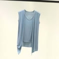 thumbnail image 5 of Womens Sleeveless Top Flowy Open Front Vest with Attached Tank Top Casual Loose Blouse, 5 of 5