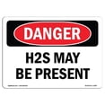 thumbnail image 1 of SignMission OS-DS-A-1824-L-1829 18 x 24 Po Signe de Danger OSHA - H2S Peut Être Présent, 1 of 1