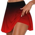 thumbnail image 2 of Pxkloy Women Tennis Skirts High Waisted Athletic Skorts Summer Running Workout Skort Shorts 2 in 1 Sport Pickleball Shorts Red,M, 2 of 5